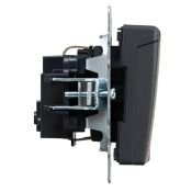 Штепсельная розетка встраиваемая IEK BRITE 16А BR-R16-16-K53 РСбш10-3-БрГ с з/к и шторками с крышкой графит IP20