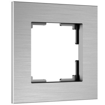 Рамка металлическая 1 пост WERKEL AluMax W0013506 алюминий