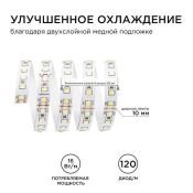 Светодиодная лента Белый теплый 2835 24V 18W/m 120Led/метр 00-341 Стандарт 10мм IP20