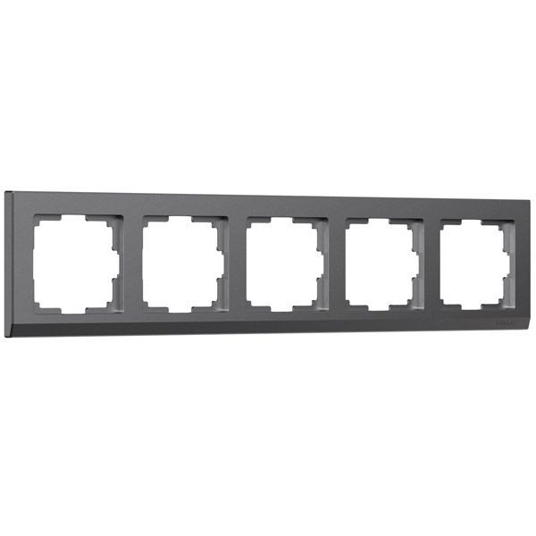 Рамка пластик 5 постов WERKEL Stark W0051864 графит матовый