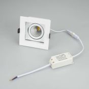Встраиваемый светильник   9W Белый дневной 024122 CL-KARDAN-S102x102-9W 220V IP20 поворотный квадратный белый