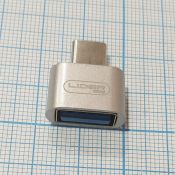 Переходник штекер USB Type-C- гнездо USB A