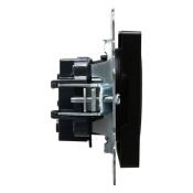 Штепсельная розетка встраиваемая IEK BRITE 10А BR-R10-10-K02 РС10-1-0-БрЧ без з/к и шторками черный