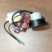 Встраиваемый светильник   3W Белый теплый Luminosity RND IN 220V IP44 круглый черный Уценка!