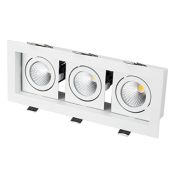 Встраиваемый светильник 27W Белый теплый 024133 CL-KARDAN-S260x102-3x9W 220V IP20 поворотный прямоугольный белый Встраиваемый светильник 27W Белый теплый 024133 CL-KARDAN-S260x102-3x9W 220V IP20 поворотный прямоугольный белый