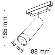 Трековый светильник 7W Белый теплый TR019-2-7W3K-B Фокус / Focus Led Gravity 3000K чёрный