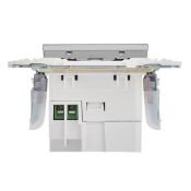 Розетка встраиваемая USB IEK SKANDY A+C 18Вт SK-U22-018-K50 SK-R13N металл никель