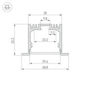 алюминиевый профиль SL-LINIA49-F-3000 ANOD 036168