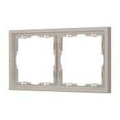 Рамка пластик 2 поста Arlight FRM-NOBE-SFPL-2-BK 059456 кашемир