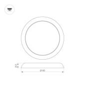 Накладной светильник  12W Белый дневной 034466 CL-FIOKK-R180 230V IP20 круглый белый