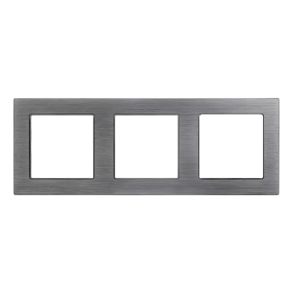 Рамка металлическая 3 поста Arlight PRESTO 043858 FRM-PRESTO-ALS-3-GR серая