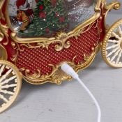 фигурка  светодиодная  «Карета с подарками», 26х23х11 см, пластик, USB, батарейки ААх3, свечение тёплое белое