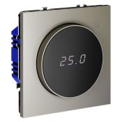 Терморегулятор электронный VOLTUM S70 с индикацией и датчиком для теплого пола шелк