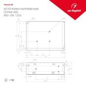 Блок питания (AC-DC) 12V 100W 023608 ARS-100-12 кожух