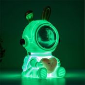 Ночник-увлажнитель Зайчик космонавт LED USB белый 12х12х18 см