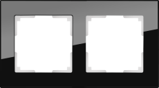 Рамка стеклянная 2 поста WERKEL Favorit WL01-Frame-02 / W0021108  черный