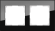 Рамка стеклянная 2 поста WERKEL Favorit WL01-Frame-02 / W0021108  черный