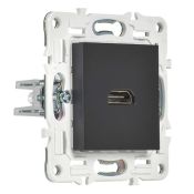Розетка встраиваемая HDMI IEK SKANDY SK-H10-K02 SK-H01Bl черный
