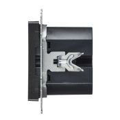 Розетка встраиваемая USB IEK BRITE C 65Вт BR-U13-065-K02 РЮ12-1-БрЧ черный