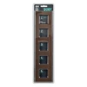 Рамка металлическая 5 постов IEK SKANDY SK-M52-M-K30 SK-F35Br шоколад