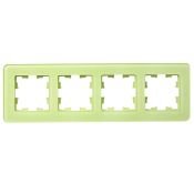 Рамка стеклянная 4 поста IEK BRITE BR-M42-G-41-K06 РУ-4-2-Бр эко грин RE