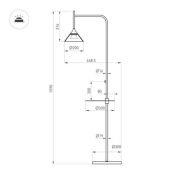 Торшер  7W Белый теплый 059594 SP-OMBRELLO-FLOOR 30deg 230V IP20 черный Торшер  7W Белый теплый 059594 SP-OMBRELLO-FLOOR 30deg 230V IP20 черный