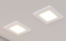 Встраиваемый светильник   6W Белый теплый Luminosity SQ IN  220V IP20 диммируемый квадратный белый Уценка!
