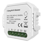 Реле-диммер DENKIRS RL1004-DM/1 2х100W двухканальное Wi-Fi