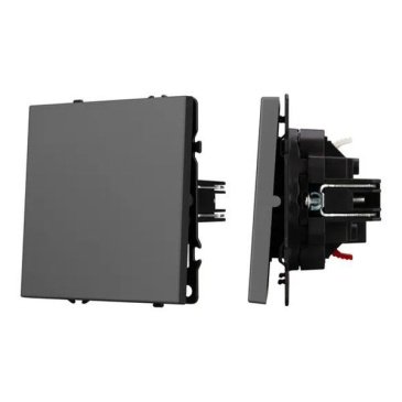 Выключатель встраиваемый одноклавишный проходной Arlight 054248 SWT-NOBE-MKP1-SFPL-GR серый