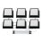 светильник  42W Белый дневной Грильято UL-00012834 ULP-1010-42W-4000K IP54 GRILYATO OPAL BLACK KIT06 квадратный черный (6шт)