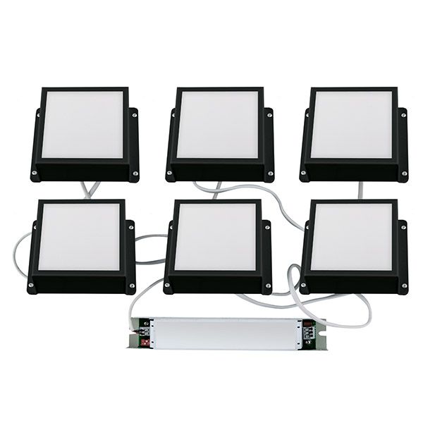светильник  42W Белый дневной Грильято UL-00012834 ULP-1010-42W-4000K IP54 GRILYATO OPAL BLACK KIT06 квадратный черный (6шт)