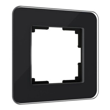 Рамка стеклянная 1 пост WERKEL Elite W0012448 черный
