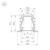 алюминиевый профиль TOP-DEEP-F-2000 ANOD 016971