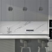 Рамка пластик 5 постов WERKEL Slab W0052965 серебро софт