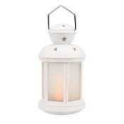 фигурка  светодиодная Декоративный фонарь Белый теплый 513-067, 21Led, 3хААА, белый корпус, мерцание эффект пламени, IP20