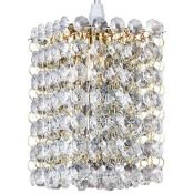 Подвесной светильник без лампы Lightstar 795412 CRISTALLO 1х40W G9 прямоугольный золото/прозрачный