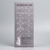 фигурка  светодиодная неоновая «Любовь»  Красный, 3хАА, USB,  13х33.5 см.