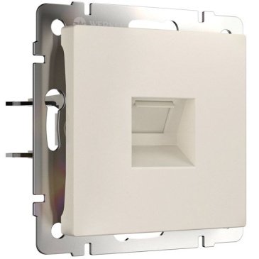 Розетка встраиваемая компьютерная  одиночная WERKEL Ethernet  RJ-45 W1181062 айвори матовый