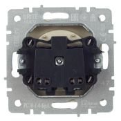 Штепсельная розетка встраиваемая IEK BRITE 10А BR-R10-10-K47 РС10-1-0-БрА без з/к и шторками алюминий