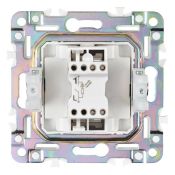 Выключатель встраиваемый одноклавишный с подсветкой IEK SKANDY SK-V10-1-10-K03 SK-V07Gr серый