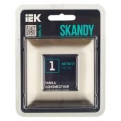 Рамка металлическая 1 пост IEK SKANDY SK-M12-M-K50 SK-F31N никель
