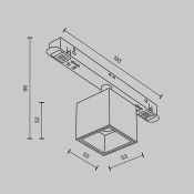 Трековый светильник  7W Белый дневной Альфа/Alfa S Exility 50deg TR133-2-7W4K-BS на магнитный шинопровод латунь