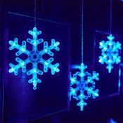 гирлянда   6W  ЗАНАВЕС Снежинки Синий UL-00007336 LD-E1503-072-DTA BLUE IP20 SNOWFLAKES-3