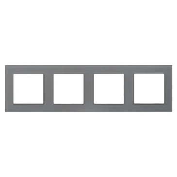 Рамка стеклянная 4 поста Arlight GLARE 043804 FRM-GLARE-GS-4-GR серая