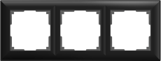 Рамка  пластик 3 поста WERKEL Fiore WL14-Frame-03 / W0032208 черный матовый