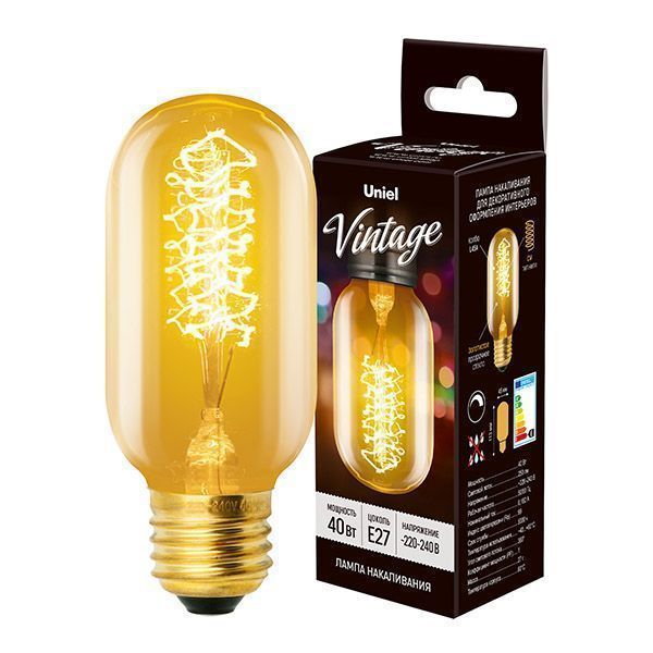 лампа ретро накаливания Vintage форма цилиндр 40W UL-00000486 IL-V-L45A-40/GOLDEN/E27 CW01 диммируемая лампа ретро накаливания Vintage форма цилиндр 40W UL-00000486 IL-V-L45A-40/GOLDEN/E27 CW01 диммируемая