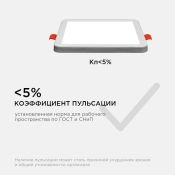 Встраиваемый светильник-панель   8W Белый дневной LP-17 IP20 квадратный белый