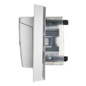 Штепсельная розетка встраиваемая двойная IEK BRITE 16А BR-R26-16-44-K91-F РСбш12-3-44-БрАБ с з/к и шторками с крышкой арктический белый IP44