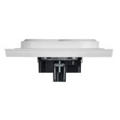 Штепсельная розетка встраиваемая двойная IEK BRITE 16А BR-R24-16-K91-F РСш12-3-БрАБ с з/к со шторками в сборе арктический белый