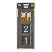 Рамка металлическая 3 поста IEK BRITE BR-M32-M-01-K49 РУ-3-1-Бр латунь RE